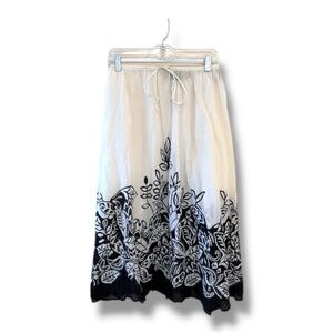 AVENUE black white silver sequin Maxi skirt SZ 18/20 NWT